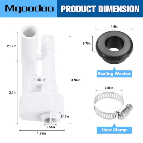 Image of 385316906 Vacuum Breaker Kit, RV Toilet Vacuum Breaker Kit for Dometic Sealand VacuF Lush Traveler Toilets Without Handle Sprayer Hook Up