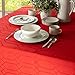 Benson Mills Solid Chagall Spillproof Fabric Table Cloth for Everyday, Christmas, and Holiday Tablecloth (60