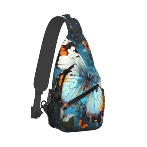 Bolso cruzado para hombre con diseño de mariposa miniatura 2