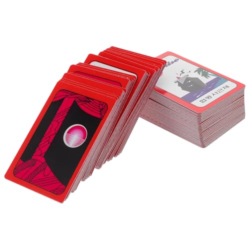 FOMIYES Juego de Cartas para Mesa de Interior Tarjetas de Papel Reutilizables 3,5X5,5 CM Accesorio para Juegos y Eventos Familiares