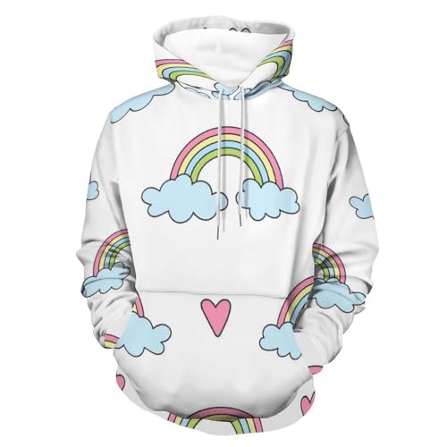 Hoodie arc-en-ciel UMENG pull décontracté pour vos sorties urbaines