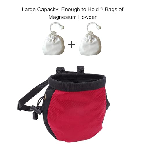 Bolsa de tiza para escalada con cordón y cinturón ajustable 6