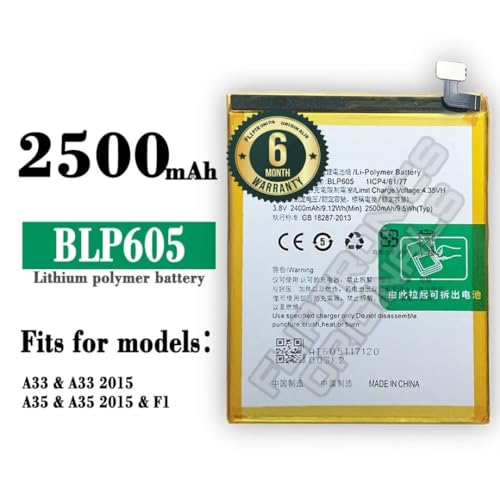 Image of BLP605 Battery for Oppo A33-2015 (F1, F1F, F1W, F1FW) Battery with 6 Month Warranty****(U87)