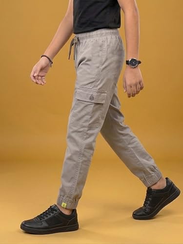 Image of KiddoPanti Boys 100% Twill Cotton Cargo Jogger Pants