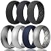 Egnaro Silicone Wedding Ring for Men, Breathable Mens' Rubber Wedding Bands