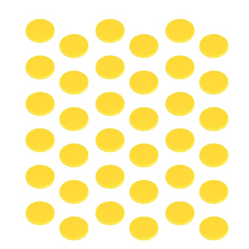 VANZACK 200pcs Colorful Counting Chips Plastic Bingo Game Tokens for Learning Math Concepts for Classroom Activities and Home Schooling Yellow