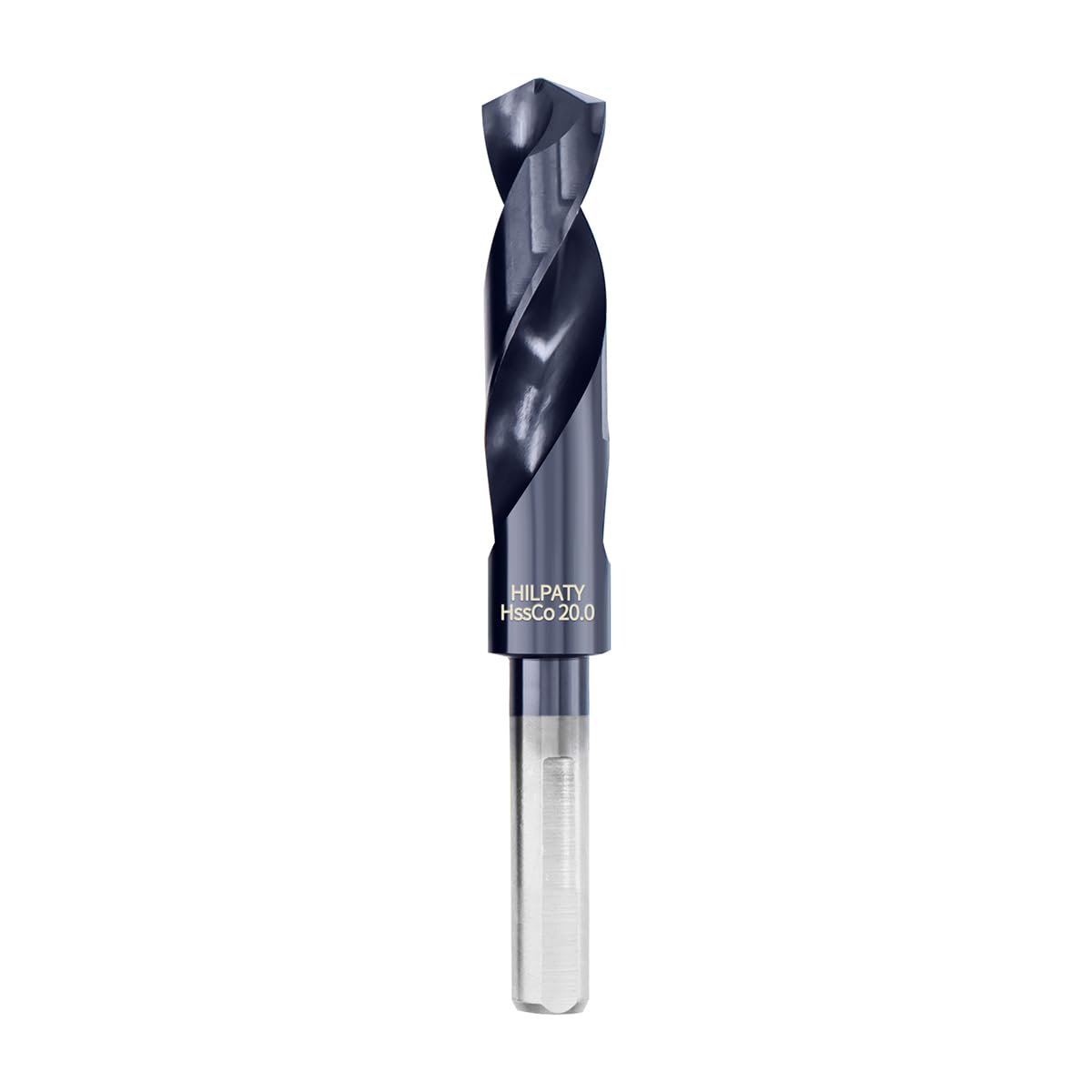 HILPATY Cobalt Drill Bit 20mm, M35 HSS AlTiN Coating Reduced Shank Drill Bit for Metal, Stainless Steel, Aluminium, Alloy, Wood, Plastic, Non-Ferrous Etc.
