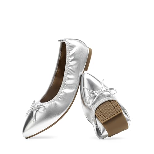 DREAM PAIRS Ballerines Femme Pliables Bout Pointu Chaussures Plates Legeres et Confortables Semelle Antiderapante Ballerines de Voyage Souples pour Bureau...