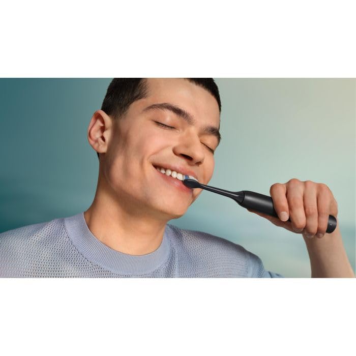 Philips Sonicare Series 4100 Elektrische Zahnbürste – Schallzahnbürste mit Drucksensor, 4 Putzeinstellungen, EasyStart, SmarTimer, 21 Tage Laufzeit, Schwarz, HX4044/52, [Neu]