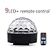 Produktbild DJXITER Kristall Magic Ball Lichter 81 Objektiv Bühnenlampe 9 LED Strobe Projektion 360 ° Drehung for DJ Bar Party Decor Beleuchtung (Farbe : 9led+remote Control)