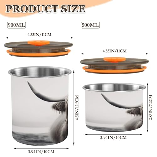 Contenedor hermético de café de acero inoxidable Blueangle 900 ml miniatura 2
