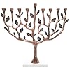   The-Dreidel-Company-Hanukkah-Menorah-Tree-of-Life-with-Stone-Base-Copper