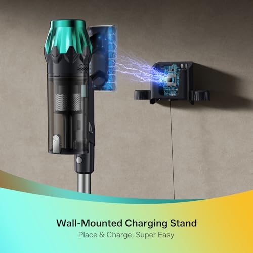 Vexilar V15Max Cordless Vacuum Cleaner with Mopping, 65Kpa Powerful Suction, 60Mins Runtime, Flexible Tube, GreenEye Tech, Wall Mount Charging, Anti-Tangle Stick Vacuum for Pet Hair, Carpets - Image 9