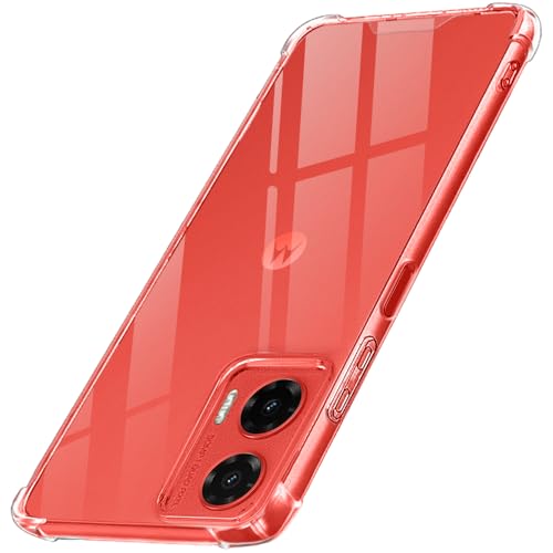 Image of TheGiftKart Crystal Clear Back Cover Case for Motorola Moto G35 5G | 360 Degree Protection | Shock Proof Design | Transparent Back Cover Case for Motorola Moto G35 5G (PC & TPU, Transparent Bumper)