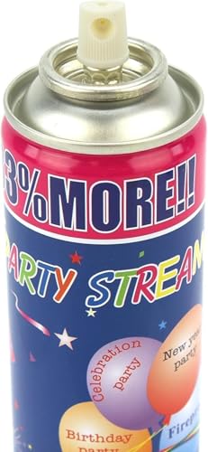 2 Pack Party String Spray (3 oz Each) – Fun Streamer Spray in a Can, Random Assorted Colors, Party Supplies for Kids’ Parties, Birthdays, and Celebrations