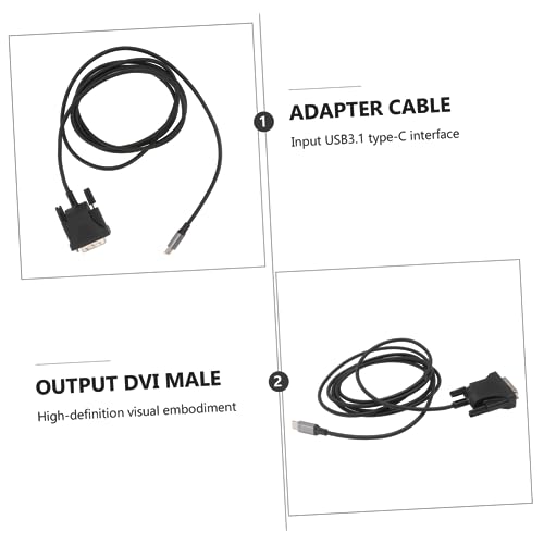 Adaptador DVI para monitor proyector y TV cable de transmision rapida USB 3.1 Operitacx HD 3