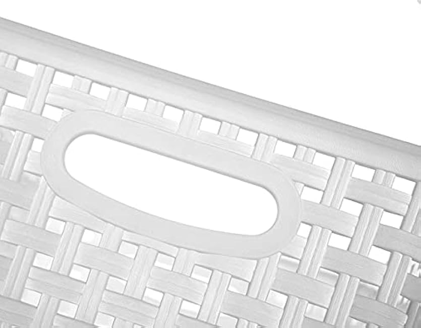 Clear Plastic Woven Storage Basket, 6-Pack Weave Basket Organizer for Kitchen Offices Bathrooms