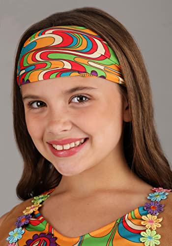Disfraz hippie Woodstock para niña con accesorios miniatura 4