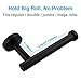 APLusee Matte Black Toilet Paper Holder, Stainless Steel Tissue Roll Hanger, Round TP Dispenser Wall Mount for Bathroom, Kitchen, Washroom