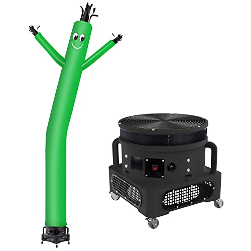 Image of MOUNTO 20ft Air Inflatable Tube Guy Puppet Dancing Man with 1HP Blower Complete Set (Green)