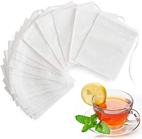 100 Pcs Sichumaria Transparent White Disposable Tea Filter Bags Empty Dip Tea Bags Filter Tea Bags Cups For Rs. 258 @ 74 %