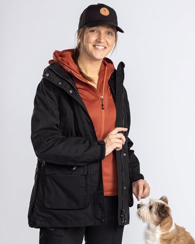 Pinewood Damen Hundesport Trainer Jacke - Outdoor Jacken für Damen - funktionell ausgestattete Jacke mit vielen Taschen und Platz für Hundetraining Zubehör - winddicht und wasserabweisend