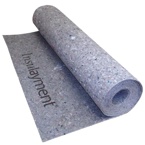 Insulayment Laminate, Wood, and Tile Flooring Underlayment (Floating, Glue Down, or Nail Down)- Sound Reduction, Compression Resistant, Insulating 3'x33.3' Roll (Covers 100 sq. ft) INSUL100