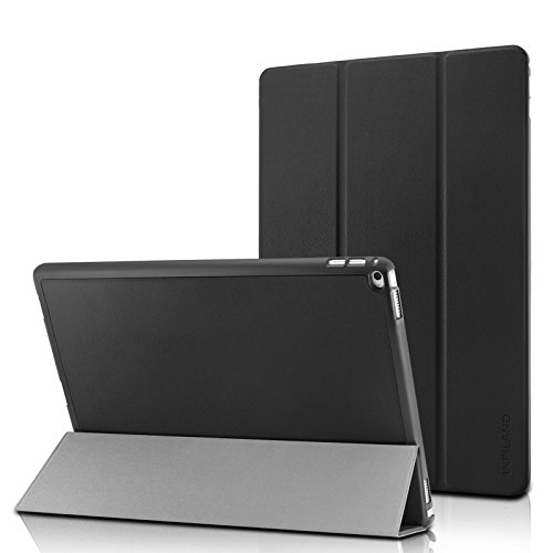 Infiland iPad Pro 12.9 Case - Ultra Slim Lightweight Smart Shell Stand Cover Case for New iPad Pro 12.9-Inch 2017 Release/iPad Pro 12.9-Inch 2015 Release (with Auto Sleep/Wake Feature), Black
