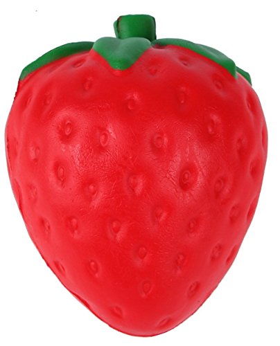 TMEOG 1 PC Squishy Fruit Fraise Kawaii, Jumbo Slow Rising ParfuméE Anti-Stress Jouets DéCorations Cadeaux pour Les Enfants Adultes (10cm)