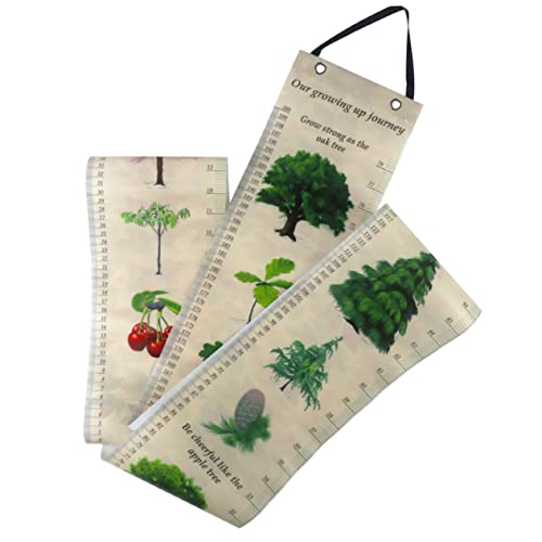 PRETYZOOM Height Measurement Ruler for Printed Plant Pattern Growth Chart Wall Hanging Easy to Install Nursery Decor for Height Tracking and Recording Memories