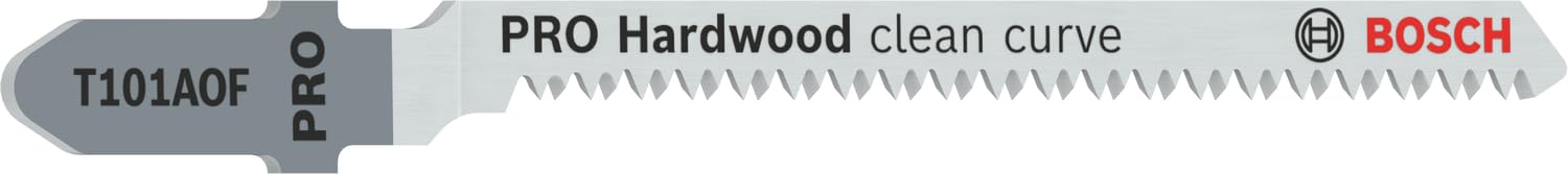Bosch Bosch 5x PRO Hardwood Clean T101AOF Curve Jigsaw Blade (for Hardwood, Multiplex board, Length 83 mm, Professional Accessory Jigs