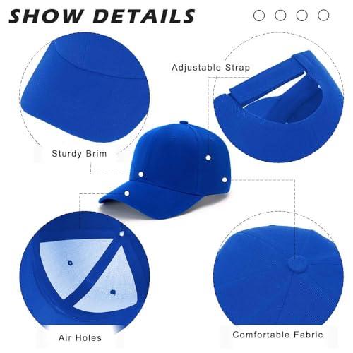 Image of Wholesale 20-Pack Solid Baseball Caps - DIY, Breathable, Adjustable Fit