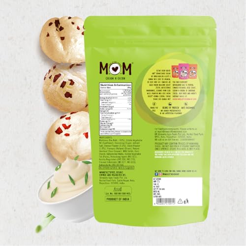 Image of MOM - Meal of the Moment, Roasted Cream N Onion Makhana (Pack of 9), 52 / 56g Gluten Free | Anti Oxidants | MSG Free | Zero Trans Fat | No added Preservatives and No Artificial Flavours