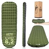 HIKENTURE Isomatte Camping R-Wert 6,2, 8CM Dicke Aufblasbare Isomatte Ultraleicht, Warme Schlafmatte Isolierte Luftmatratze Kleines Packmaß 4 Jahreszeiten für Outdoor, Wandern, Zelt - B4