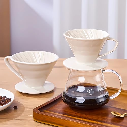 SCULPRIV Cafeteira V60. Um dispositivo de preparação de xícara única simples e delicado. Vem com pap