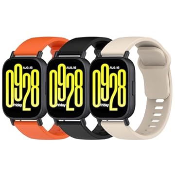 Pulseiras de silicone ajustáveis para Xiaomi Redmi Watch 5 Active para Xiaomi Redmi Watch 5 Lite (pacote com 3)