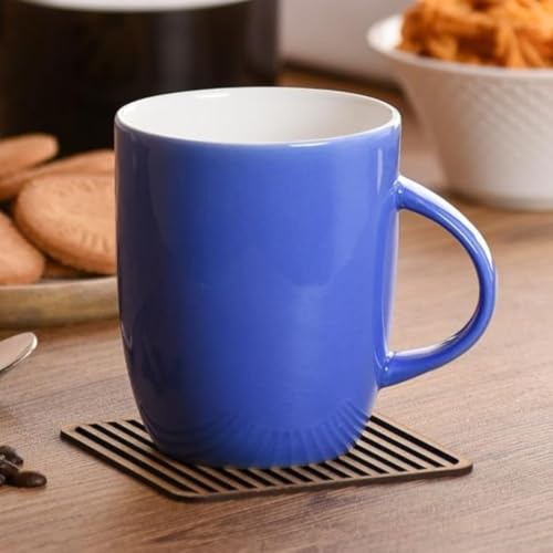 Image of Clay Craft Fine Ceramic Solid Coloured Milk Mugs - 340 ml Each (Blue- 1 PC)