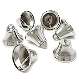 Honbay 20PCS 36mm/1.42inch Silver Jingle Bells Bridal Bells Christmas Bells Decoration Bells for Dog Potty Training, Housebreaking, Making Wind Chimes,Christmas Wreath and etc