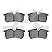 Dynamic Friction Company 5000 Euro Ceramic Brake Pads 1600-0886-00-Rear Set For 2001-2007 Ford Focus, 2014-2019 Ford Fiesta