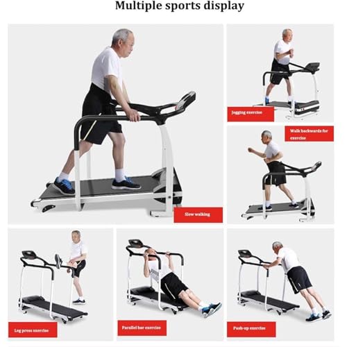 Image of Folding Treadmill Running and Step Machine,Electric Motorized Running Machine,Household Multifunctional Slow-Speed Treadmill with Armrest,for Middle-Aged and Elderly