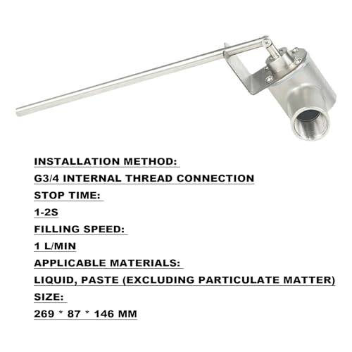 Vanne à miel, vanne d'embouteillage anti-goutte, filetage intérieur G3/4, vitesse de remplissage 1 l/min, idéal pour les applications d'extraction de miel, de liquide et de pâte