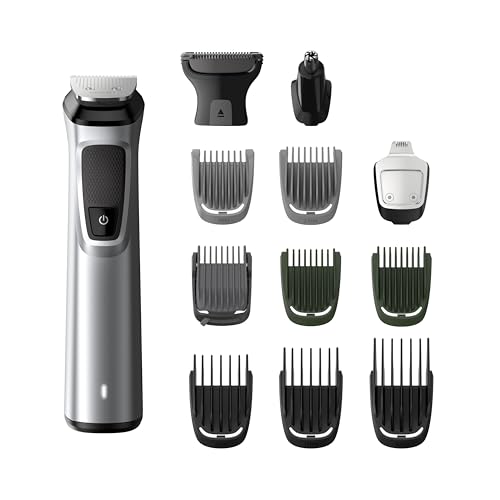 Philips MULTIGROOM Series 7000 MG7715/13 cortadora de pelo y maquinilla Negro, Plata Recargable - Afeitadora (Negro, Plata, Rectángulo, Metal, 120 min, Integrado, Batería)