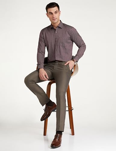 Image of Van Heusen Formal Printed Shirt for Men| Premium Cotton| Full Sleeves| Slim Fit |Breathable Fabric