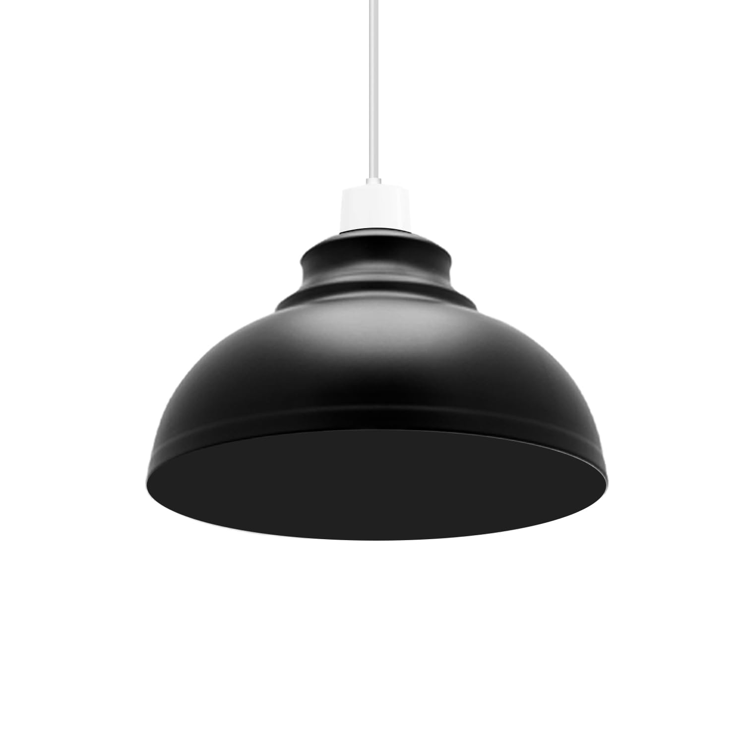 Metal Ceiling Lamp Shade 29cm Easy Fit Light Pendant Modern Ceiling Lighting Shade for Bedroom, Hallway, Office Industrial Kitchen Hanging Light Shade Ceiling Pendant (Black) โ image 1
