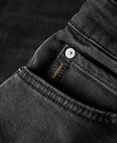 Superdry Jean skinny vintage pour homme, Venom noir usé, 30W / 30L