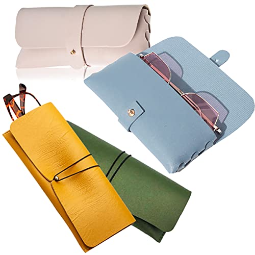 Senteen Custodia Occhiali Morbida, 4pcs Custodia