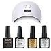 Produktbild Elite99 UV Nagellack 24W UV LED Nagellampe Starterset, Base und Top coat Matter Überlack für UV Nageldesign Gelnägel Nagelset, Nageltrockner UV Lampe, Überlack Unterlack Maniküre Werkzeug Set004