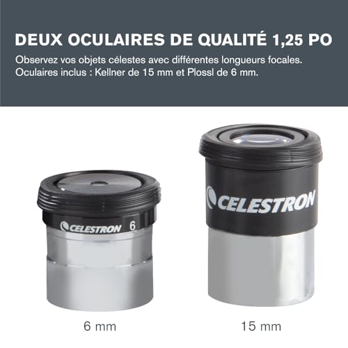 Kit Celestron 94307 AstroMaster avec 8 accessoires optiques noirs - 2