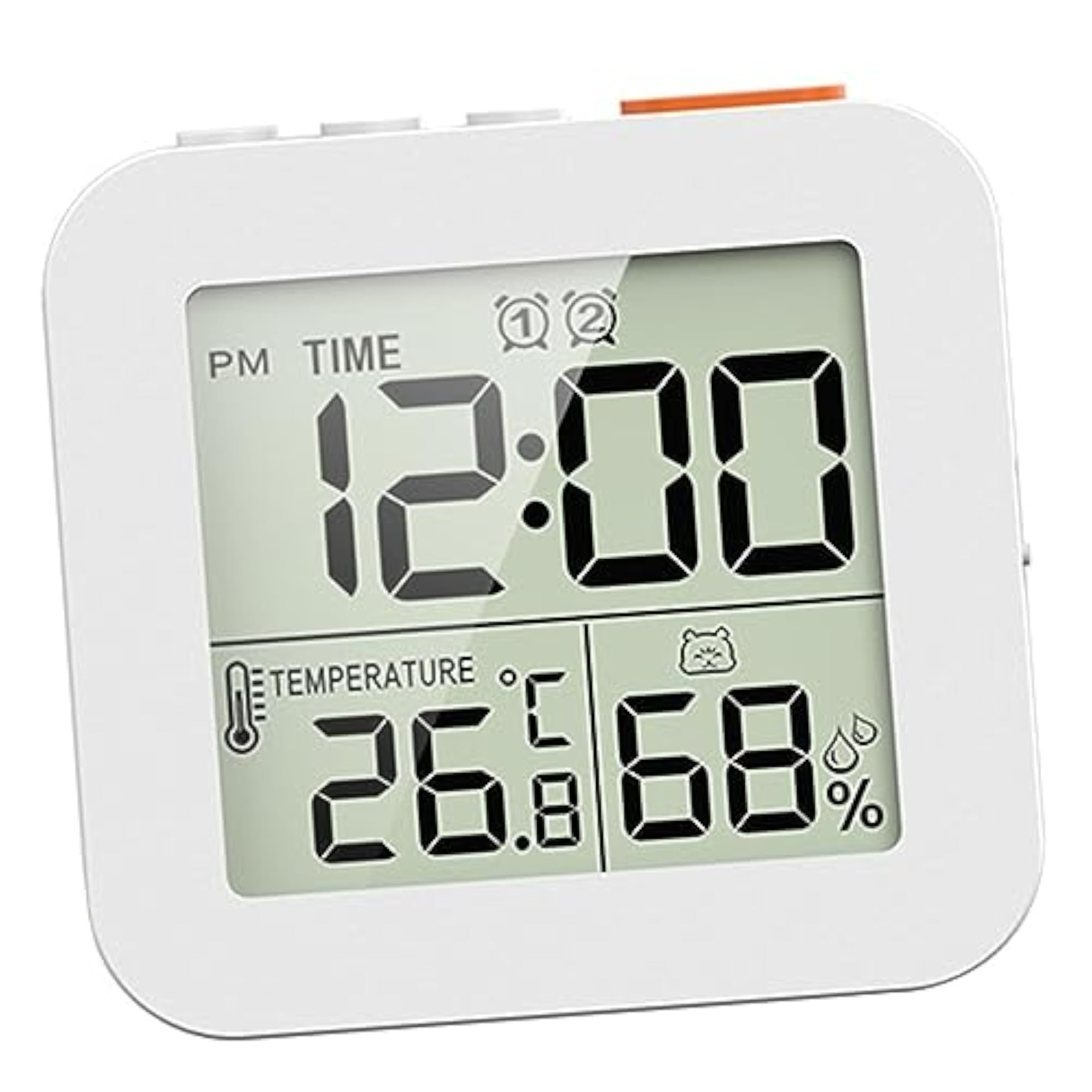 Waterproof Digital Bathroom Clock Shower Timer, White