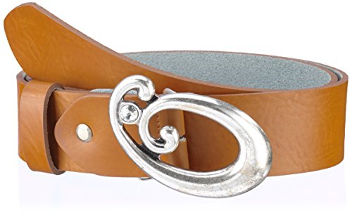 Biotin Mgm Lea Cinturón, Braun (cognac 4), 80 cm para Mujer